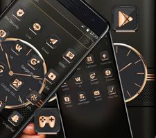 Black Golden Brown Luxury Watch Theme ⌚ imagem de tela 1