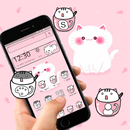 Cute Cup Cat Theme Cartoon Kitty & Icon Pack 😹 APK