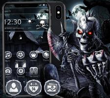 Black Devil Death Skull Theme Affiche