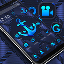 Dark Blue Black Anchor Theme ⚓ APK