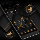 Black Golden Brown Launcher Theme 📚 icône