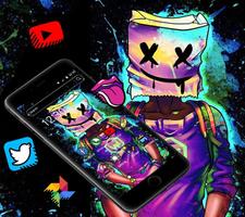 Colorful Graffiti DJ Marshmello Theme الملصق
