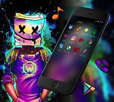 Colorful Graffiti DJ Marshmello Theme تصوير الشاشة 2