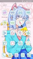 Anime wallpaper pink girl anime cute theme スクリーンショット 1