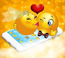 Blue Cute Emoji Smileys Theme ภาพหน้าจอ 3