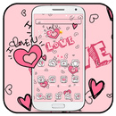 Doodle Pink Love Theme Wallpaper APK
