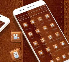 Leather Elegant Launcher Theme💼 screenshot 1