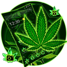 Green Football Weed Leaf Theme icône