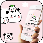 Icona Cute Pink Cartoon Panda Baby Theme