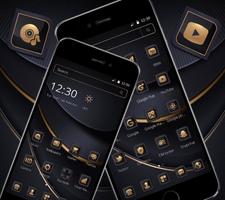 Black Golden Brown Business Launcher Theme screenshot 2