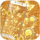 Gold Diamond Butterfly Glitter Theme icon