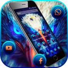 Blue Neon Eagle Theme icône