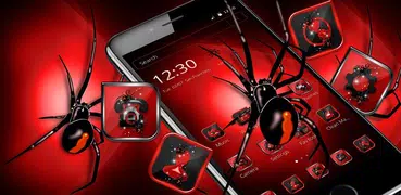 Red Dark Black Spider Launcher Theme 🕷️🕸️