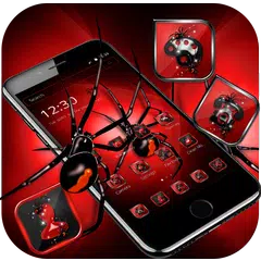 Baixar Red Dark Black Spider Launcher Theme 🕷️🕸️ APK