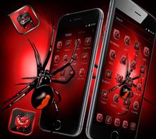 Red Dark Black Spider Launcher Theme 🕷️🕸️ पोस्टर