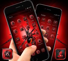 Red Dark Black Spider Launcher Theme 🕷️🕸️ स्क्रीनशॉट 1