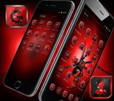 Red Dark Black Spider Launcher Theme 🕷️🕸️ capture d'écran 2