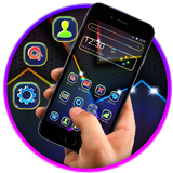 Neon Dark Black Launcher Theme 💫 icon