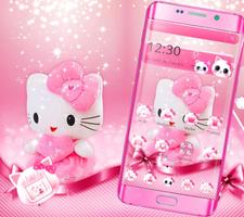 Pink Princess Kitty Doll Launcher Theme পোস্টার