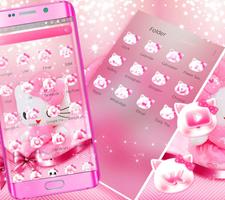 Pink Princess Kitty Doll Launcher Theme capture d'écran 3