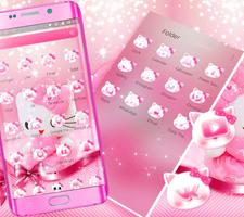 Pink Princess Kitty Doll Launcher Theme ảnh chụp màn hình 3