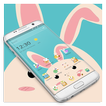 Blue Cute Cartoon Bunny Theme