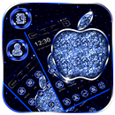 Glitter Apple Blue Black Theme 🍏 APK