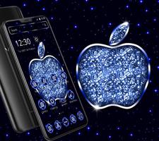 Glitter Apple Blue Black Theme 🍏 gönderen