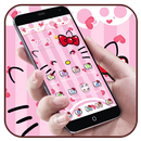 Cute Kitty Princess Pink Butterfly Theme APK