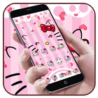 Cute Kitty Princess Pink Butterfly Theme biểu tượng