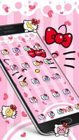 Cute Kitty Princess Pink Butterfly Theme 스크린샷 2