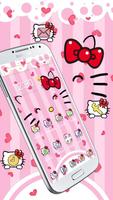 Cute Kitty Princess Pink Butterfly Theme ภาพหน้าจอ 3