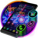 Happy New Year 2020 Neon Black Theme 🎊 APK