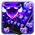 neon wings heart Theme ícone