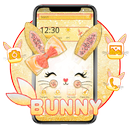 Cute Gold Glitter Bunny Theme APK