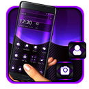 Violet Neon Black Tech Launcher Theme 💫 APK