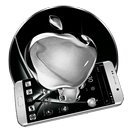Crystal Apple Black Launcher Theme 🍎 APK