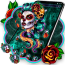 APK Green Sugar Skull Girl Theme