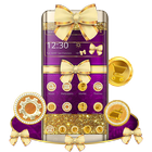 Golden Purple Luxury Launcher Theme 🎀 أيقونة