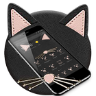 Black Leather Kitty Theme आइकन