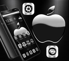 Crystal Black Apple Silver Theme 🍏🍎 poster