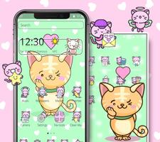 Cute Kawaii Cat theme ảnh chụp màn hình 1