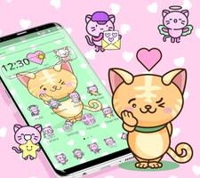 Cute Kawaii Cat theme ảnh chụp màn hình 2