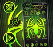 Green Neon Black Spider Theme screenshot 2