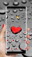 Color Splash Red Heart Rain Theme capture d'écran 3