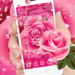 Pink Love Shiny Rose Launcher Theme 🌺