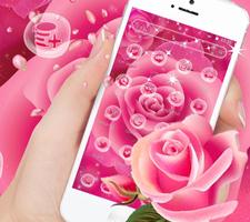 Pink Love Shiny Rose Launcher Theme 🌺 Ekran Görüntüsü 1