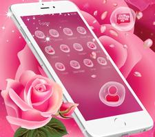 Pink Love Shiny Rose Launcher Theme 🌺 Ekran Görüntüsü 2