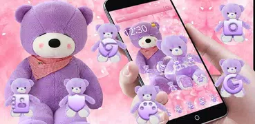 Lavender Teddy Bear Pink Purple Plush Toy Theme