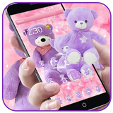 Lavender Teddy Bear Pink Purple Plush Toy Theme আইকন